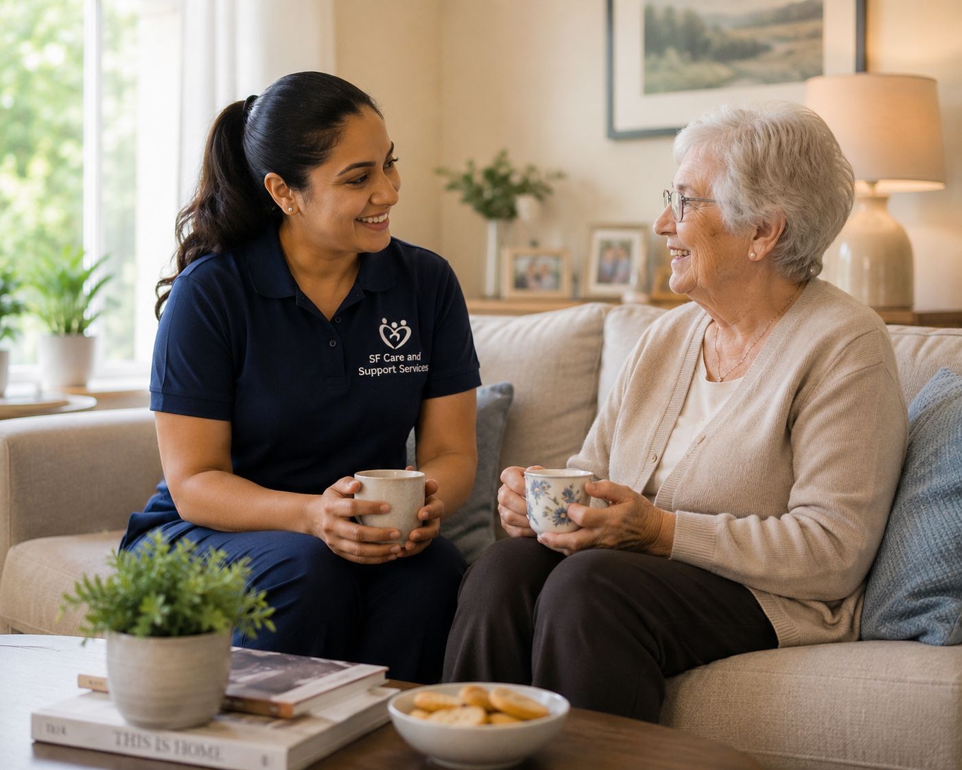 Healthcare professional with patient
